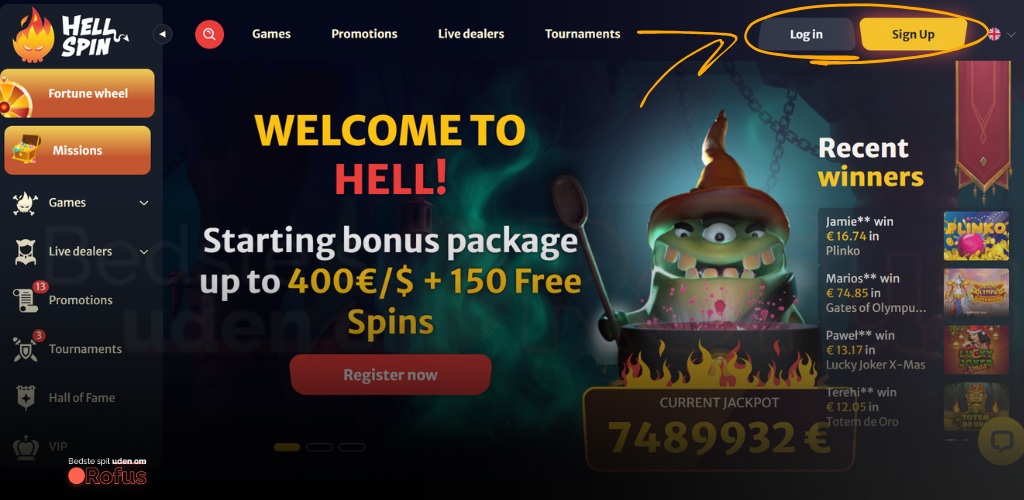 hellspin casino uden mitid hjemmside