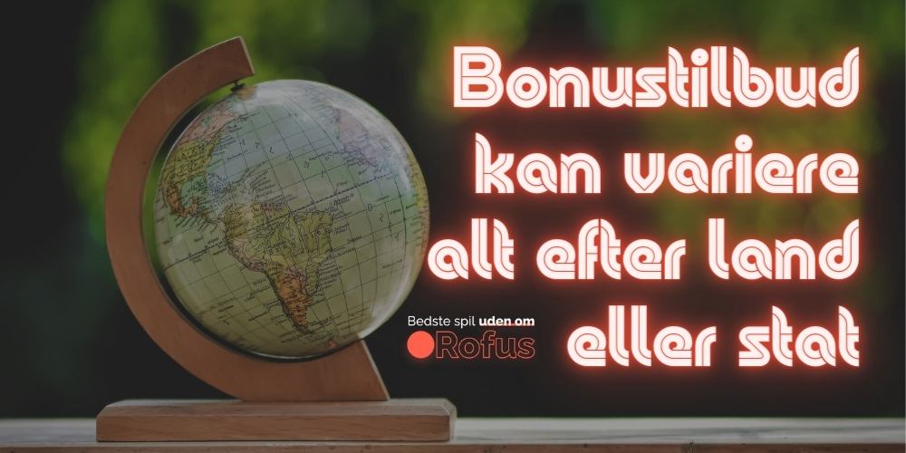 Udenlandske casinoer Bonustilbud kan variere