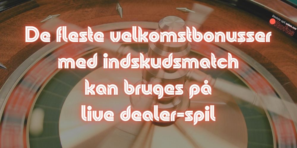 De fleste velkomstbonusser på live casino
