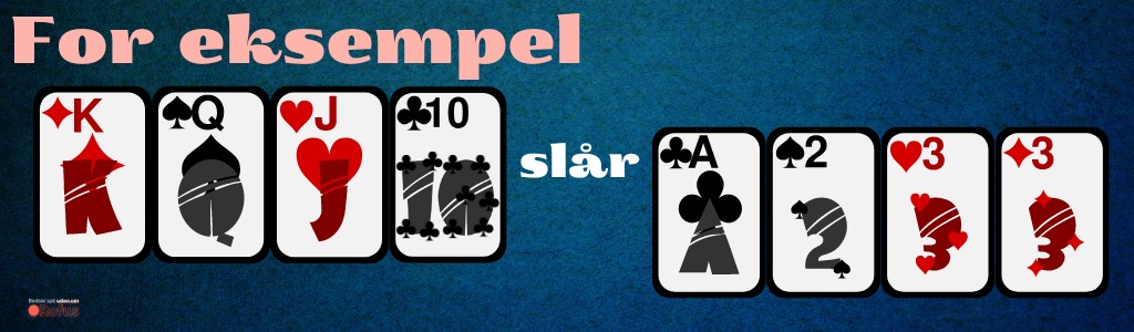 fire kort i poker uden ROFUS