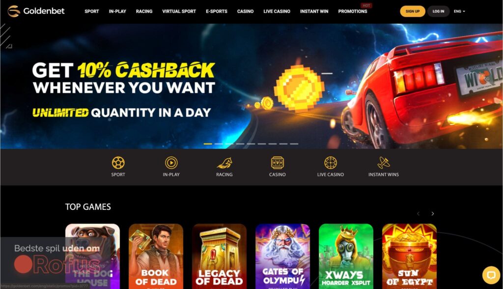 GoldenBet Casino Hjemmeside
