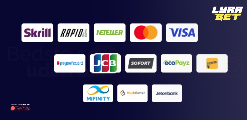 lyra bet casino betalingsmetoder