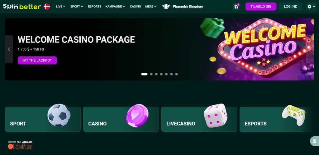 spinbetter casino uden rofus startside