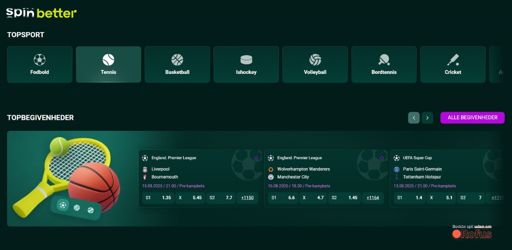 spinbetter udenlandske bookmakere
