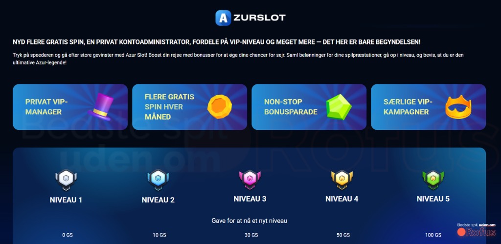 azurslot udenlandske casino kampagner vip