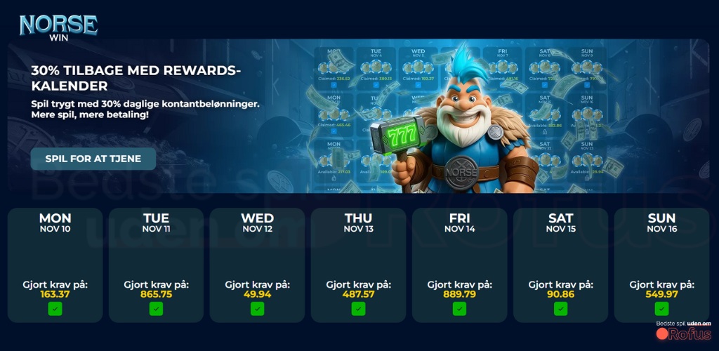 norse win kalendar casino bonussser kampagner