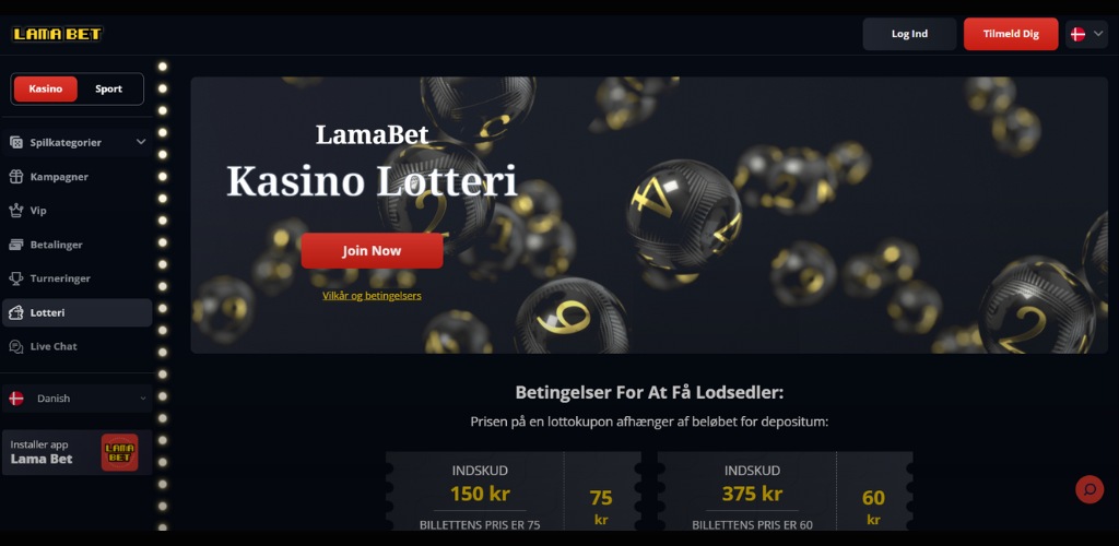 lamabet casino uden rofus lotteri