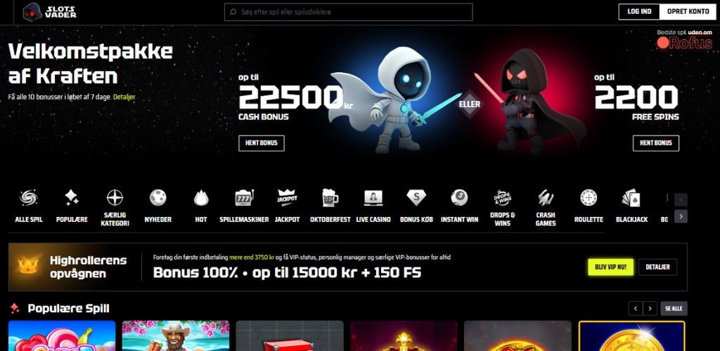 slotsvader casino uden om rofus startside