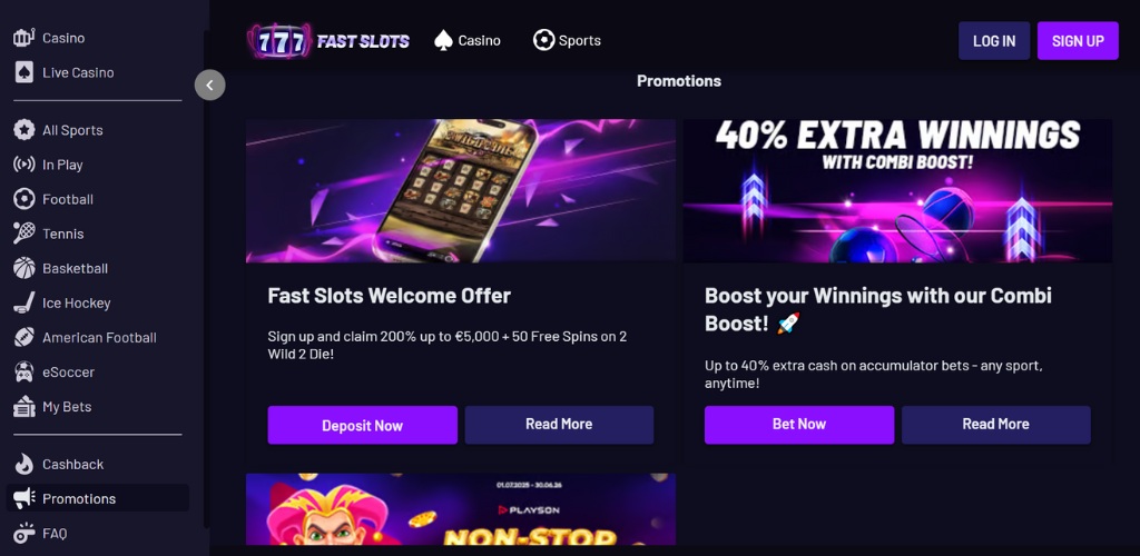 fast slots udenlandske casino bonusser