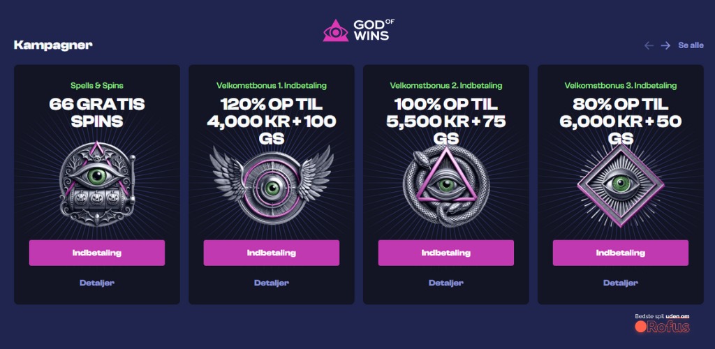 godofwins udenlandske casino bonusser