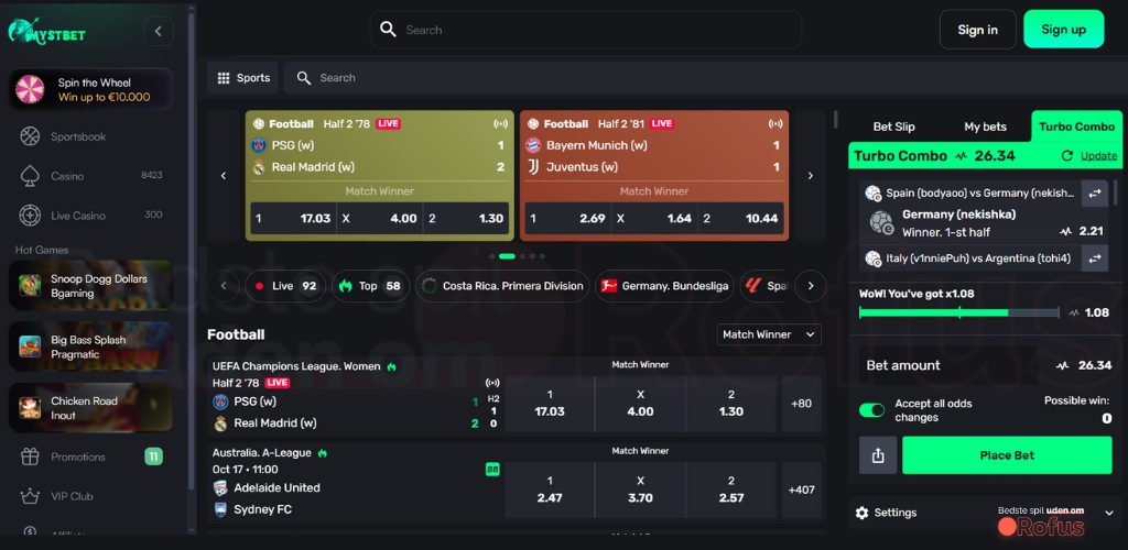 mystbet odds uden rofus